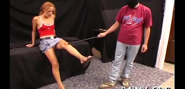  Slut that craves pain gets completely tied up and tortured